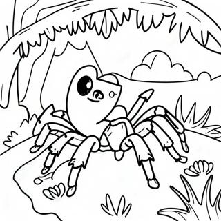 Colorful Tarantula In Jungle Coloring Page 40104-31713