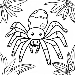 Colorful Tarantula In Jungle Coloring Page 40104-31714