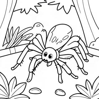 Colorful Tarantula In Jungle Coloring Page 40104-31715