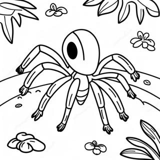 Colorful Tarantula In Jungle Coloring Page 40104-31716