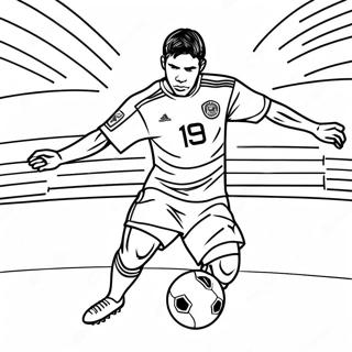 Exciting Mexico Soccer Player Coloring Page 40154-31737