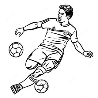 Exciting Mexico Soccer Player Coloring Page 40154-31740