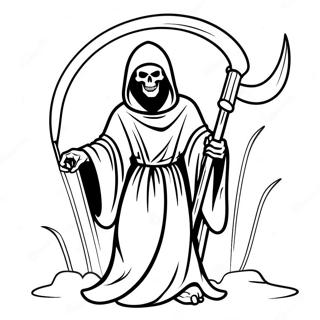 Grim Reaper With Scythe Coloring Page 40164-31753