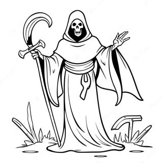 Grim Reaper With Scythe Coloring Page 40164-31756