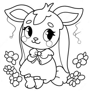 Anime Bunny Girl With Cute Ears Coloring Page 40183-31758