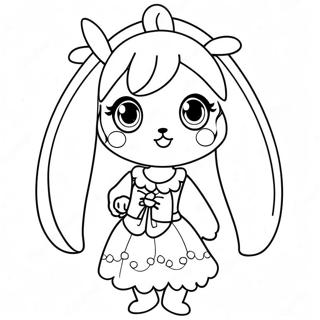 Anime Bunny Girl With Cute Ears Coloring Page 40183-31759