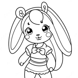 Anime Bunny Girl With Cute Ears Coloring Page 40183-31760