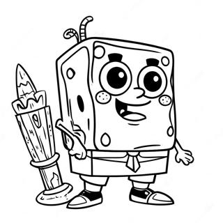 High Spongebob Coloring Page 40213-31792