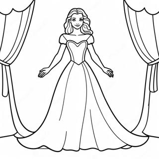 Beautiful Princess Bride In A Gown Coloring Page 40234-31806