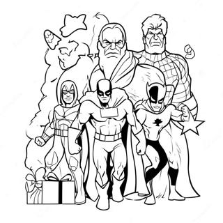 Marvel Christmas Coloring Pages