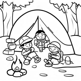 Adventure Boy Scouts Camping Coloring Page 40334-31897