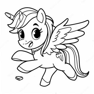 Rainbow Dash Flying Coloring Page 40404-31930