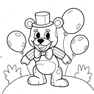 Funtime Freddy Mit Ballons Ausmalbild 40424-31951