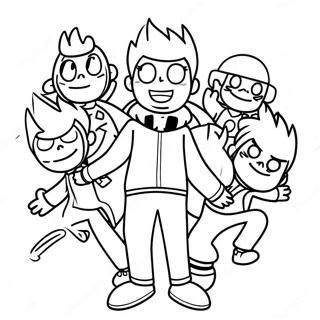 Eddsworld Charaktere In Aktion Ausmalbild 40494-32004