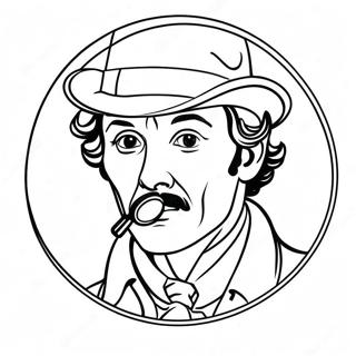 Sherlock Holmes With Magnifying Glass Coloring Page 40504-32019