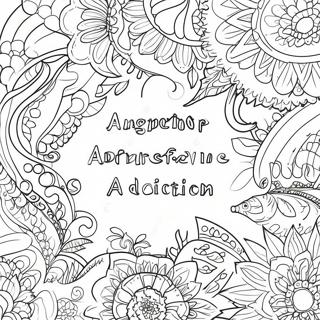 Addiction Recovery Inspirational Quotes Coloring Page 4050-3218