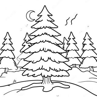 Winter Tree Coloring Pages