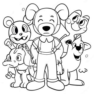 80s Cartoon Characters Coloring Page 40573-32058