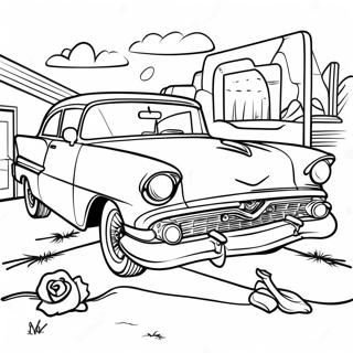 Old School Chicano Art Coloring Page 40583-32085