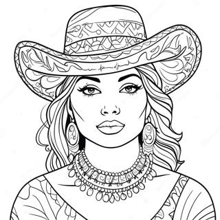 Vintage Chicano Culture Coloring Page 40584-32065