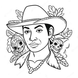 Vintage Chicano Culture Coloring Page 40584-32066