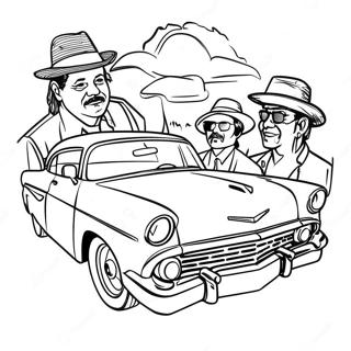 Vintage Chicano Culture Coloring Page 40584-32067