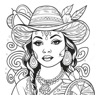 Vintage Chicano Culture Coloring Page 40584-32068