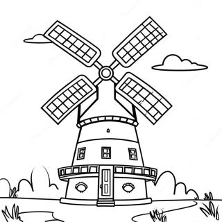 Windmill Coloring Page 40603-32108