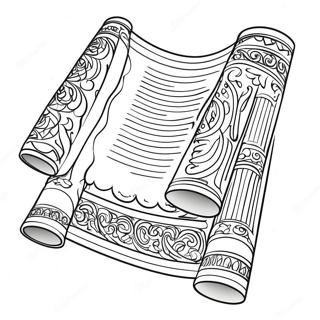 Beautiful Torah Scroll Coloring Page 40624-32126