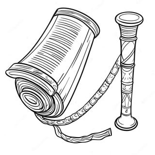 Beautiful Torah Scroll Coloring Page 40624-32127