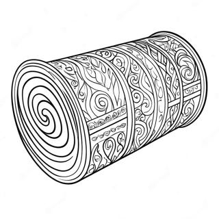 Beautiful Torah Scroll Coloring Page 40624-32128