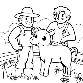 Page À Colorier De Caïn Et Abel Avec Des Animaux De La Ferme 40644-32139