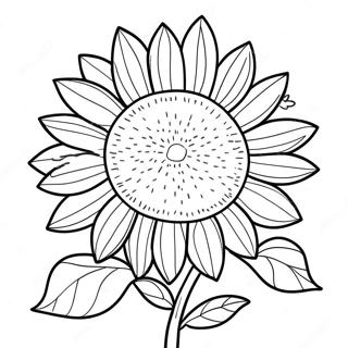 Vibrant Ukrainian Sunflower Coloring Page 40654-32134