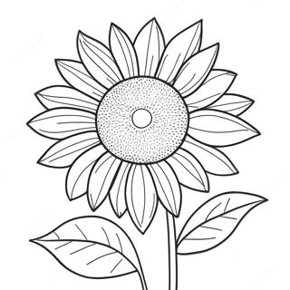 Vibrant Ukrainian Sunflower Coloring Page 40654-32135