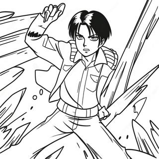 Levi Attack On Titan Coloring Pages