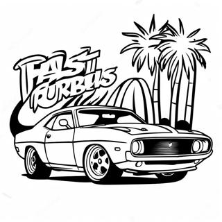 Fast And Furious Muscle Car Coloring Page 40703-32170