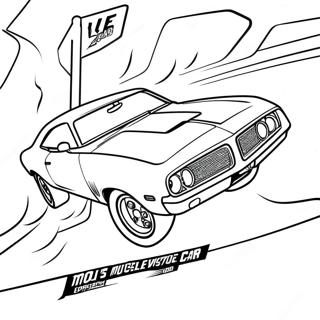 Classic Muscle Car Race Coloring Page 40704-32173