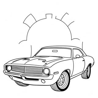 Classic Muscle Car Race Coloring Page 40704-32174