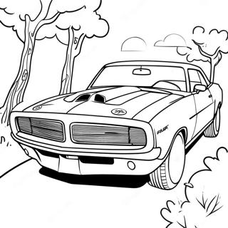 Classic Muscle Car Race Coloring Page 40704-32176