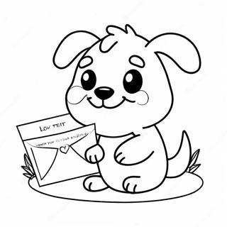 Valentines Animal Coloring Pages