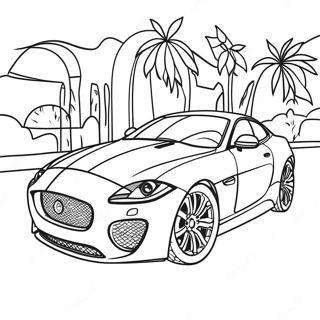 Luxury Jaguar Car Coloring Page 40734-32201