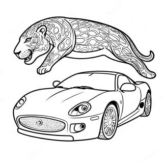 Luxury Jaguar Car Coloring Page 40734-32204