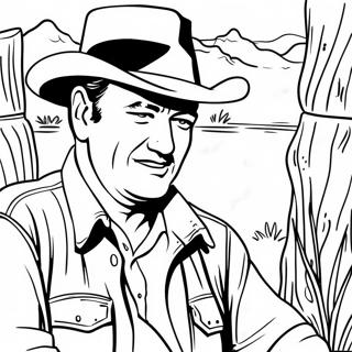 John Wayne Coloring Page 40863-32285