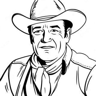 Classic John Wayne Cowboy Coloring Page 40864-32291