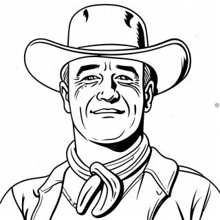 Classic John Wayne Cowboy Coloring Page 40864-32292