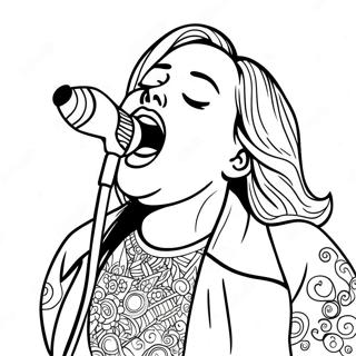 Adele Singing On Stage Coloring Page 40874-32299