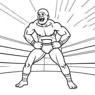 Wrestling Coloring Pages