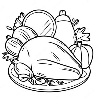 Preschool Thanksgiving Food Coloring Pages