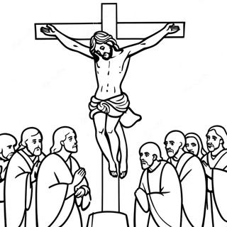 Crucifixion Scene Coloring Page 40983-32374