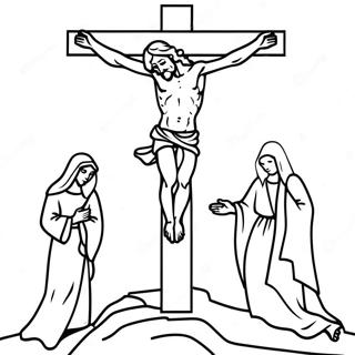 Crucifixion Scene Coloring Page 40983-32375